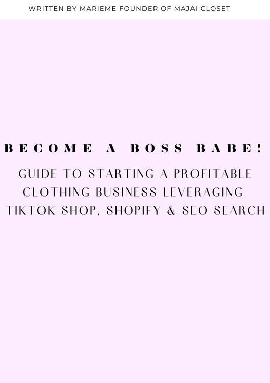 E-BOOK GUIDE-starting a profitable clothing business leveraging TikTok Shop (purchase to download full contents).